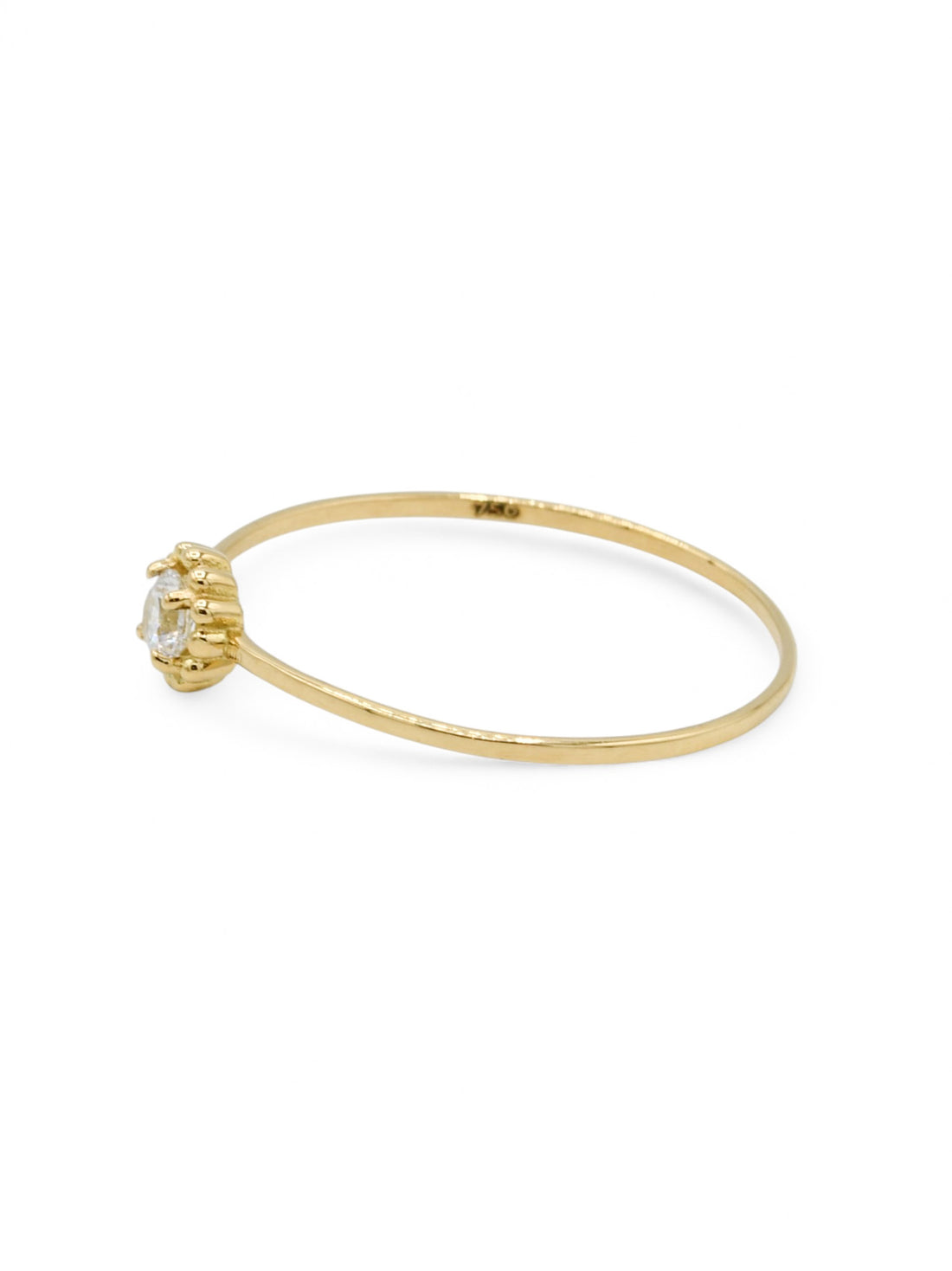 18ct Gold CZ Ladies Ring