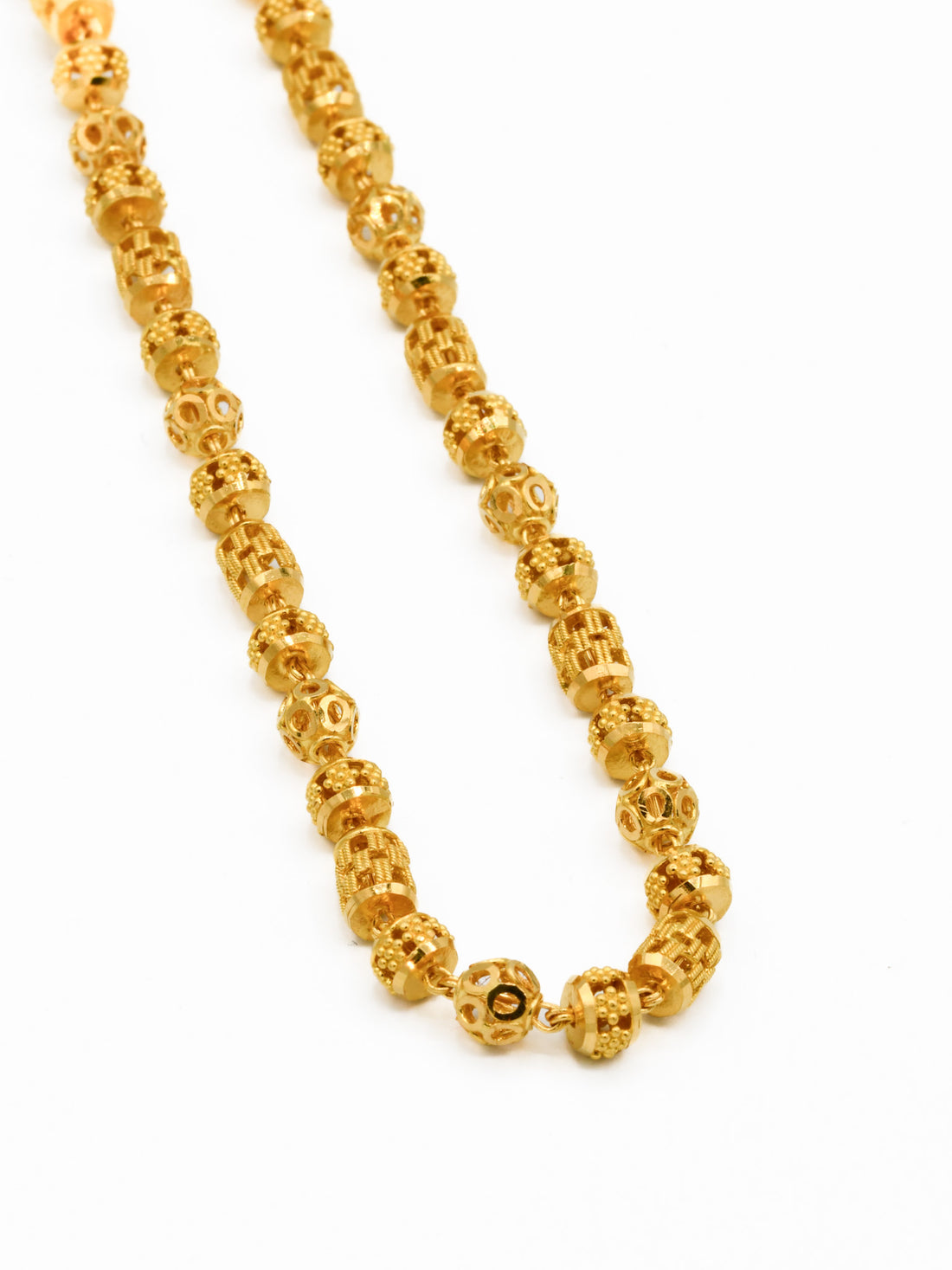 22ct Gold Ball Long Fancy Chain - Roop Darshan