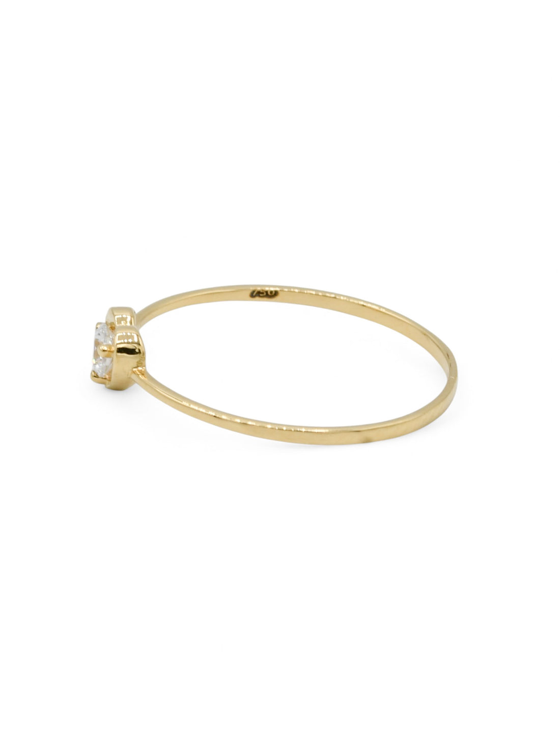18ct Gold CZ Ladies Ring
