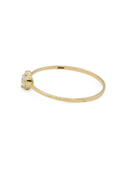 18ct Gold CZ Ladies Ring
