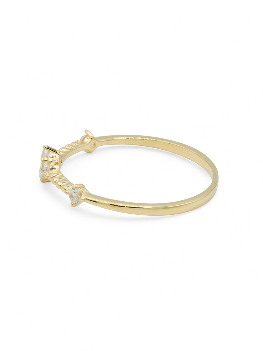 18ct Gold CZ Ladies Ring