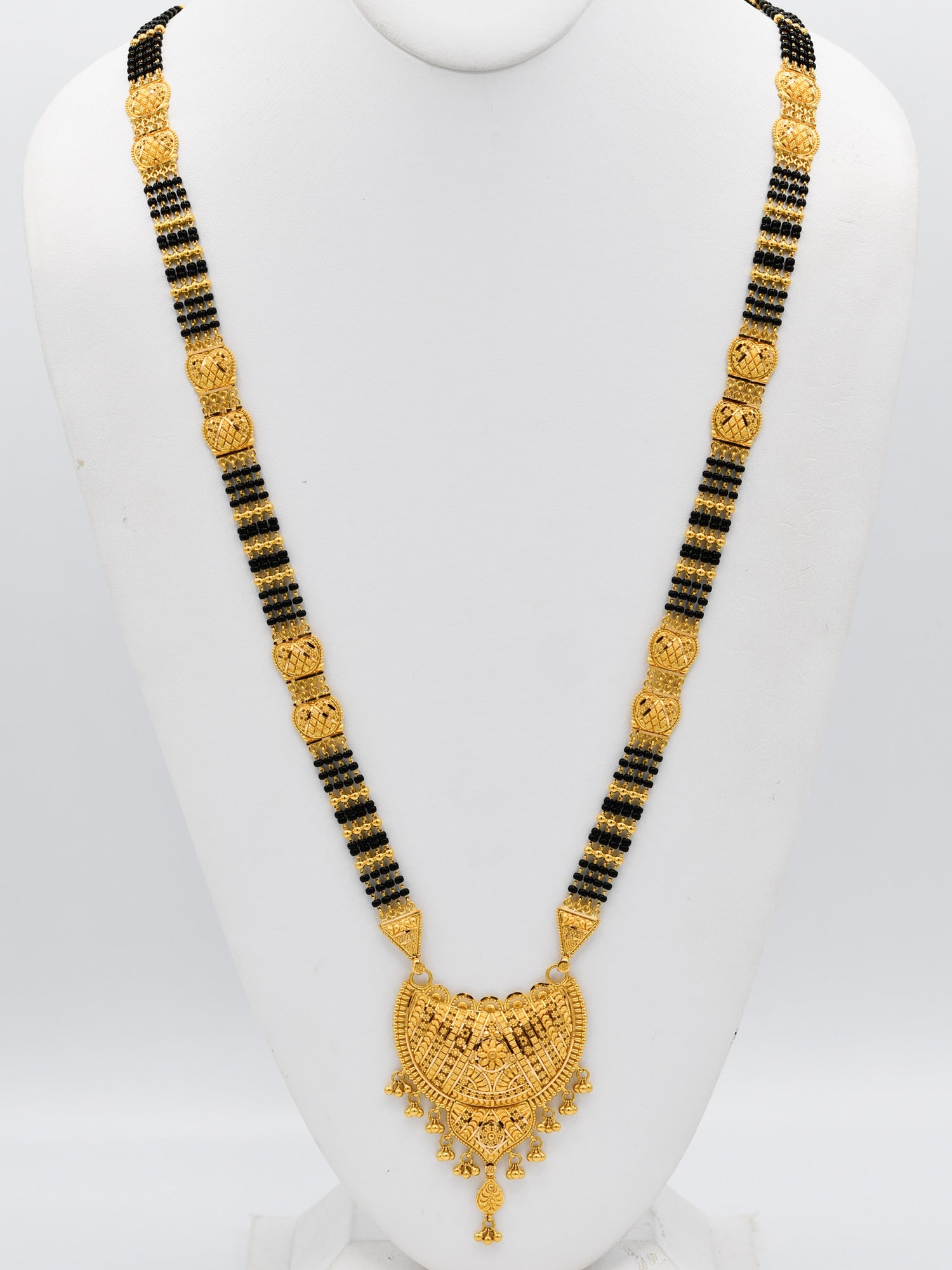22ct Gold 4 Row Long Mangal Sutra - Roop Darshan