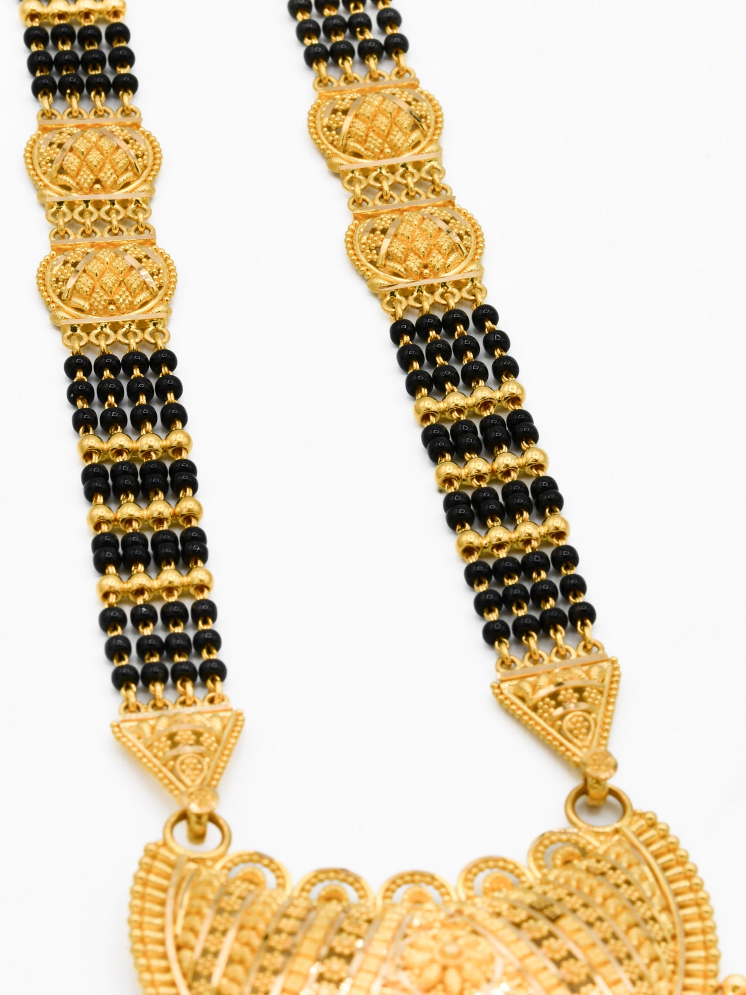 22ct Gold 4 Row Long Mangal Sutra - Roop Darshan