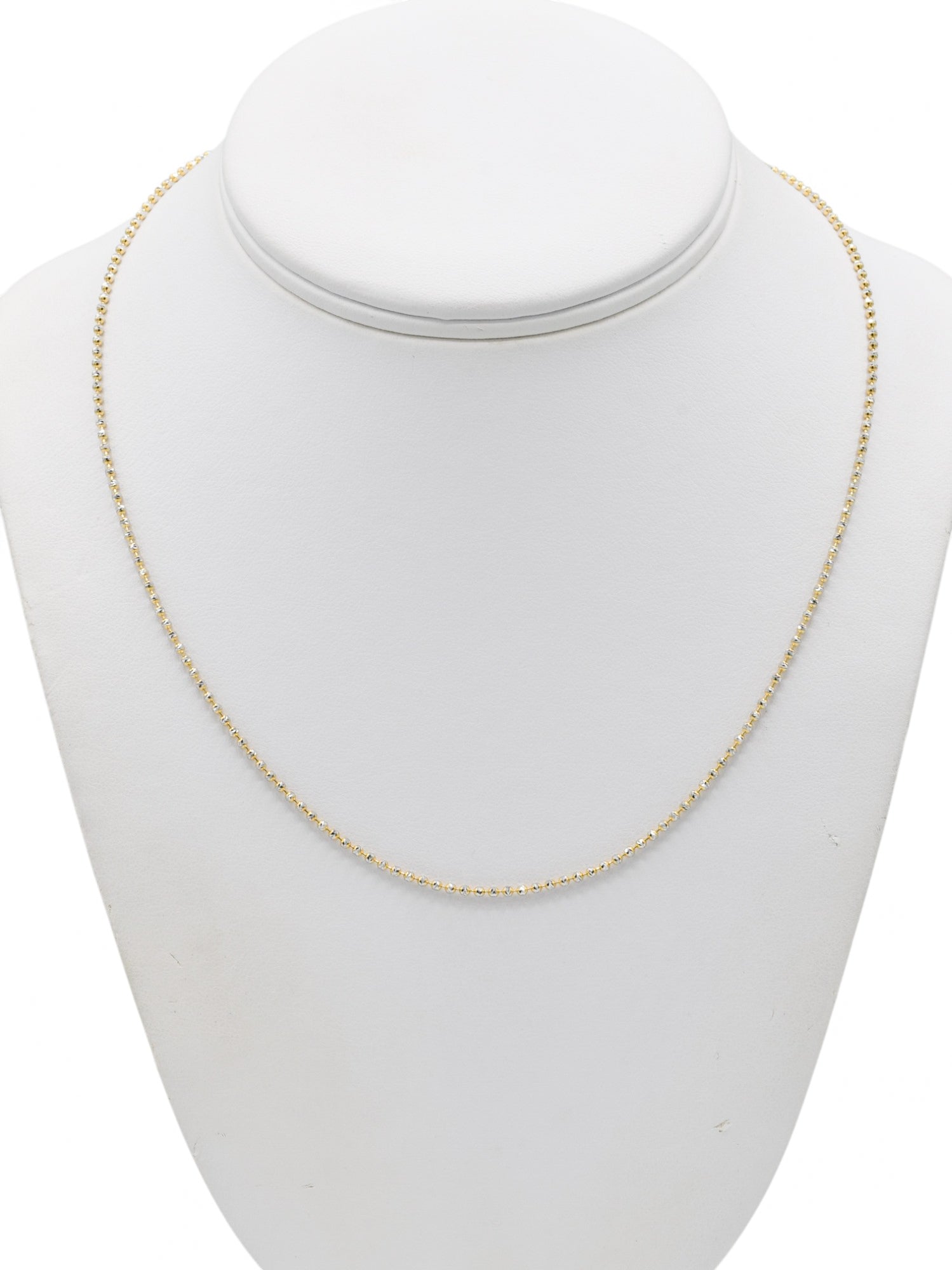 18ct Gold Two Tone Ball Chain