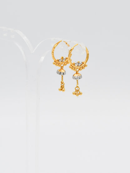 22ct Gold Two Tone Bali - Roop Darshan