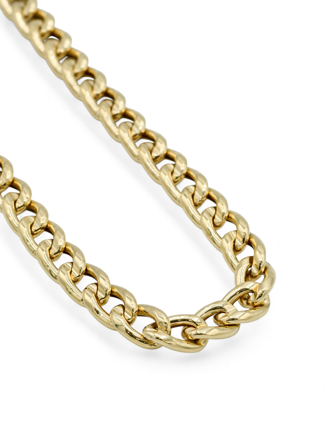 18ct Gold Hollow Curb Chain - Roop Darshan
