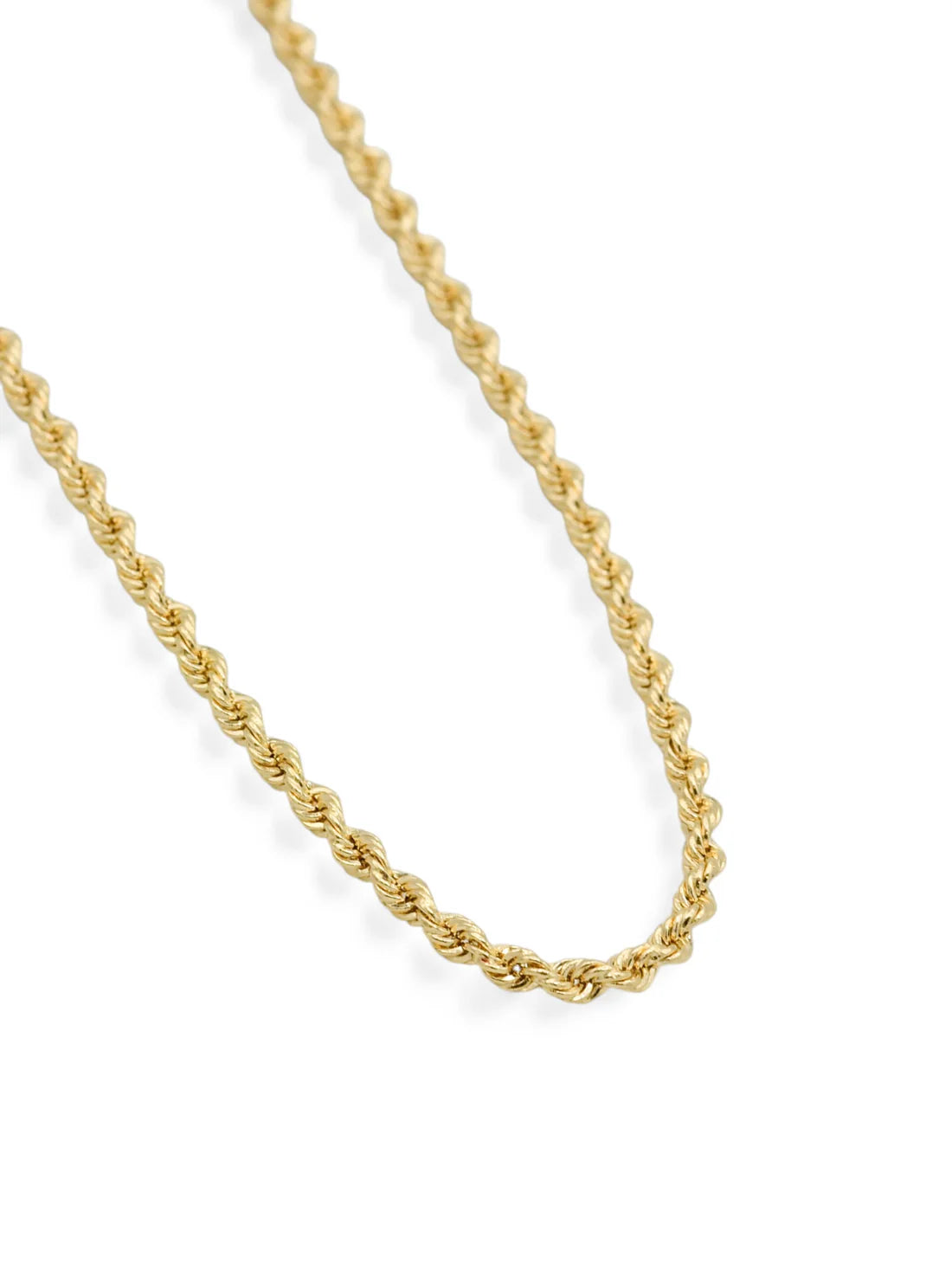 18ct Gold Hollow Rope Chain