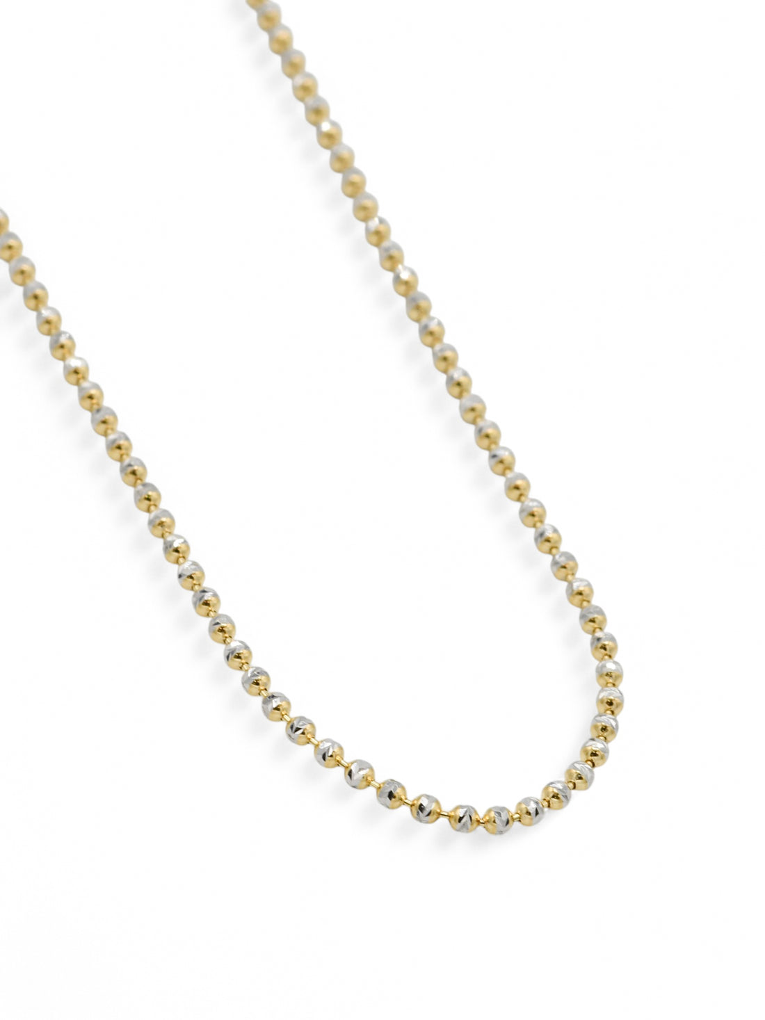 18ct Gold Two Tone Ball Chain