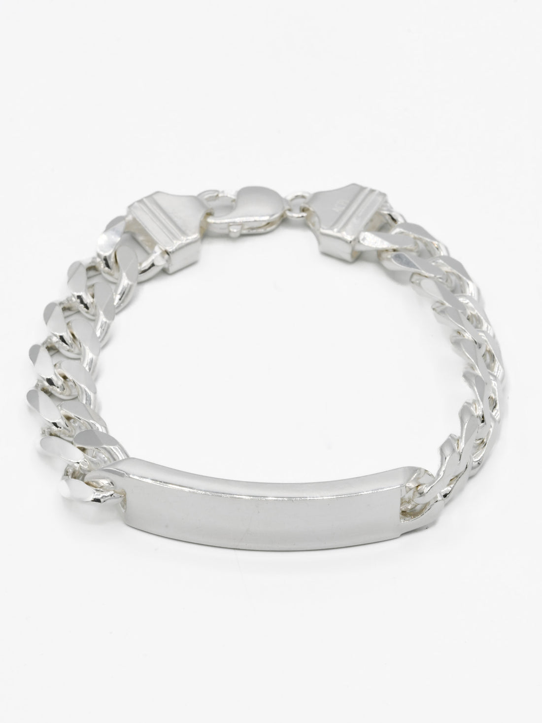 Silver Curb Mens Bracelet - Roop Darshan