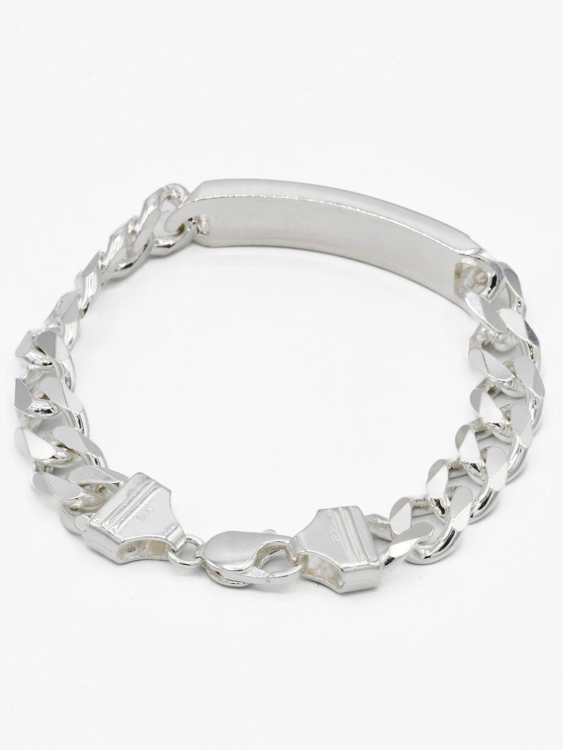 Silver Curb Mens Bracelet - Roop Darshan
