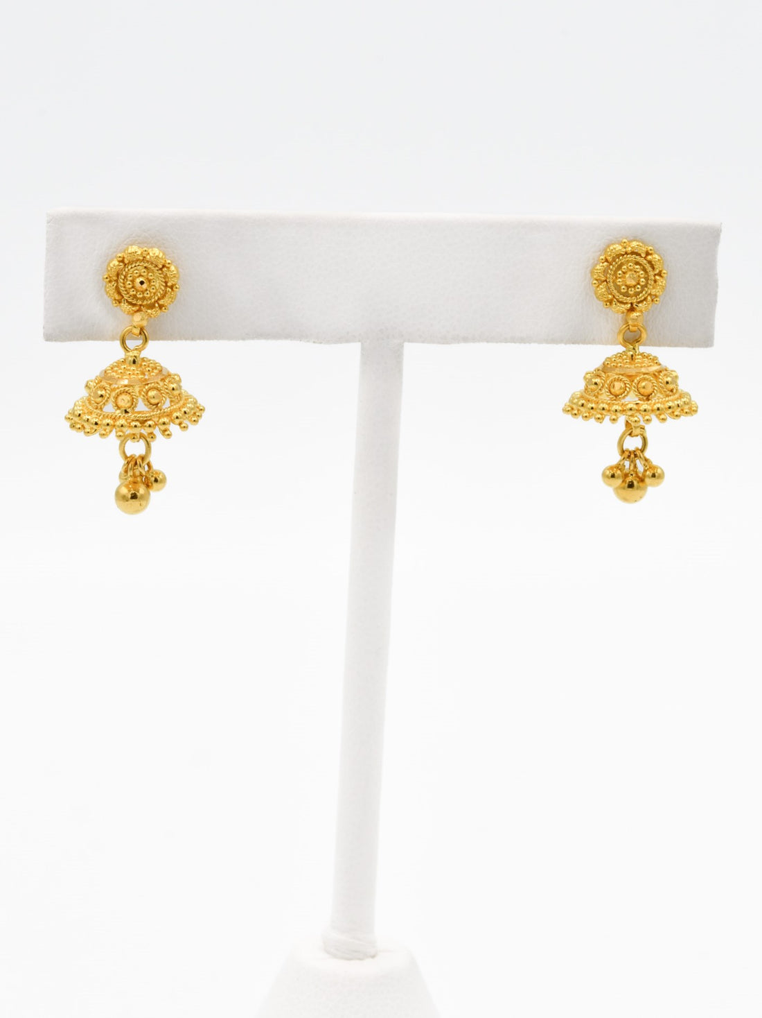 22ct Gold Jhumki Earrings - Roop Darshan