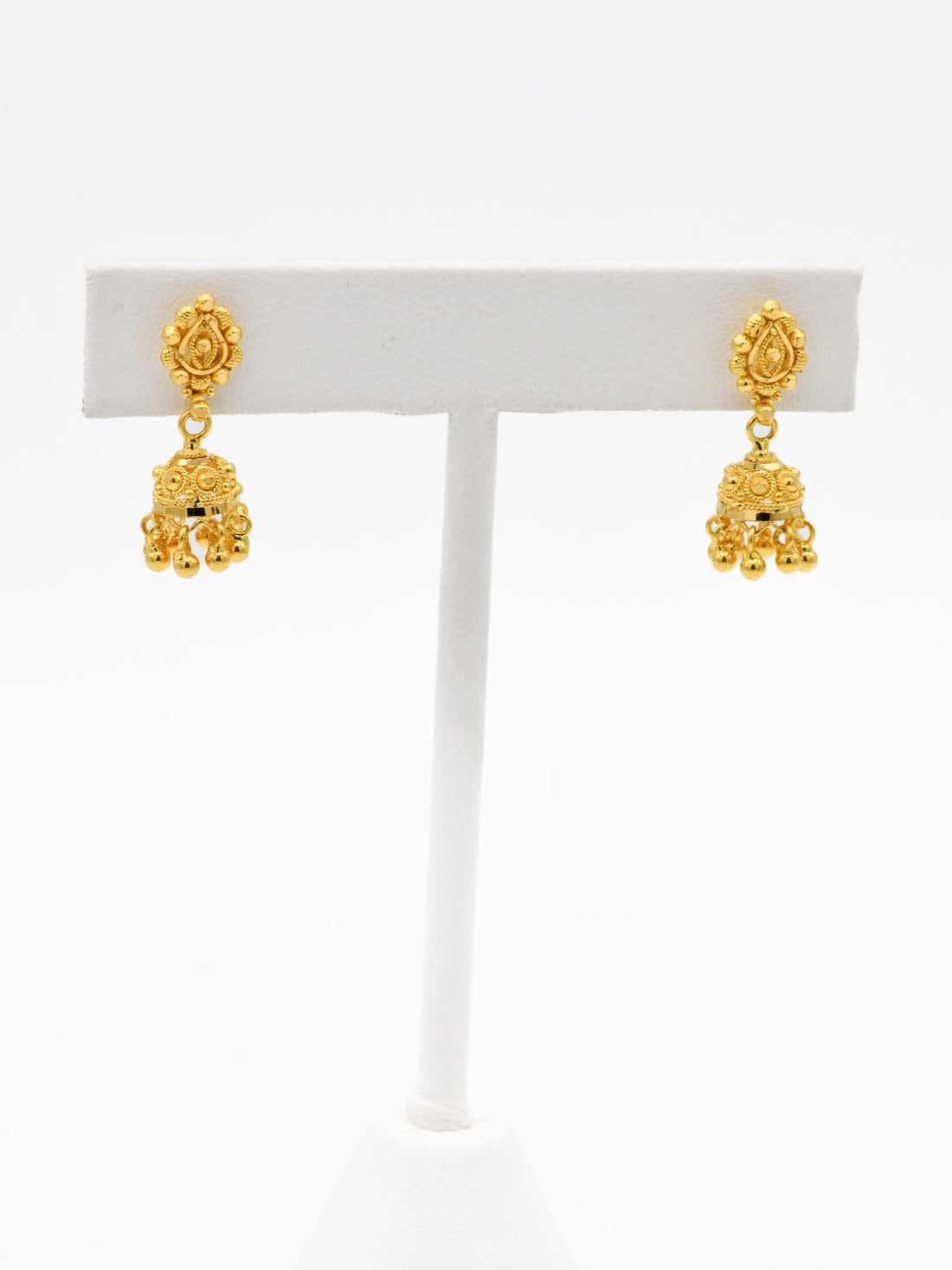 22ct Gold Jhumki Earrings - Roop Darshan