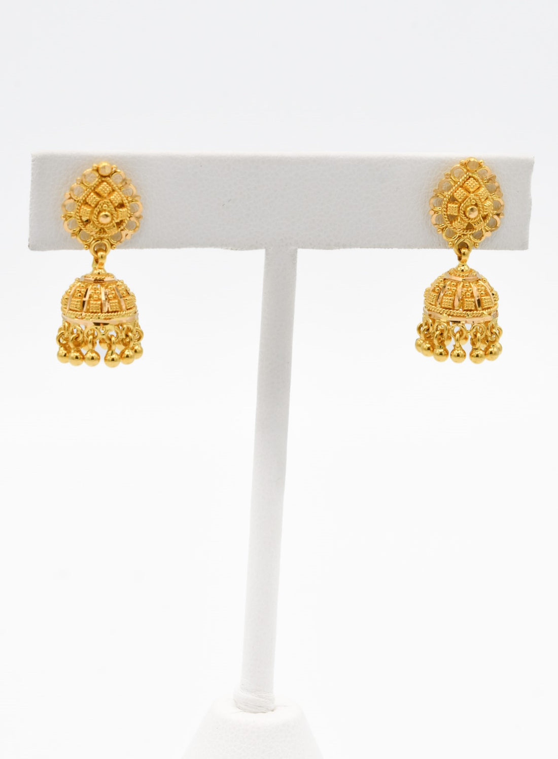 22ct Gold Jhumki Earrings - Roop Darshan