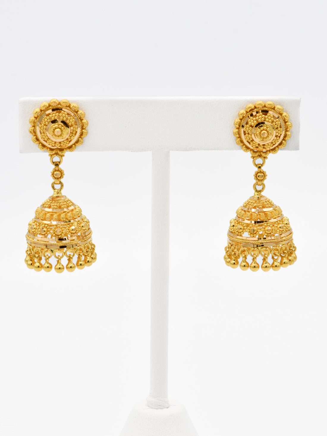 22ct Gold Jhumki Earrings - Roop Darshan