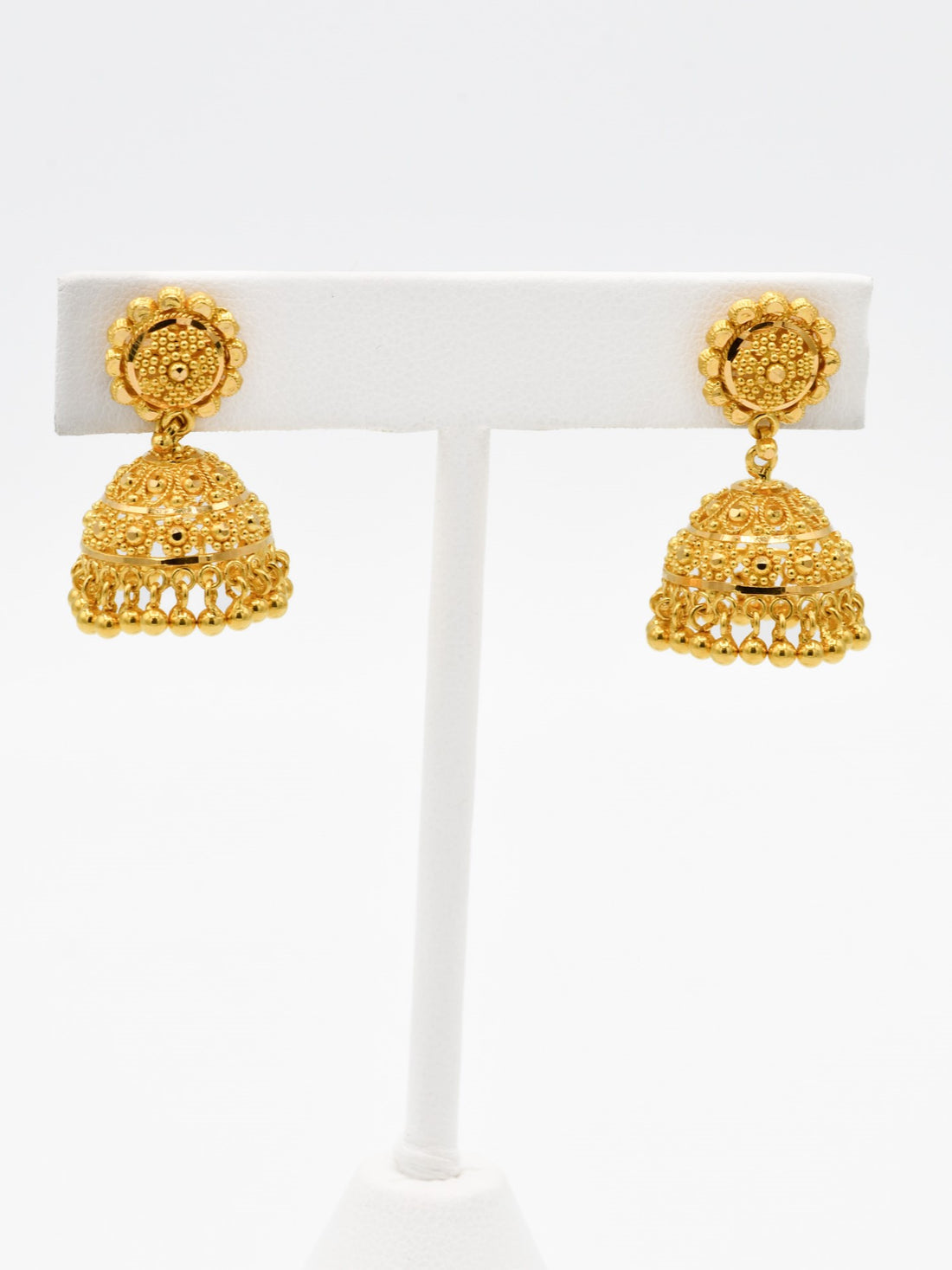 22ct Gold Jhumki Earrings - Roop Darshan