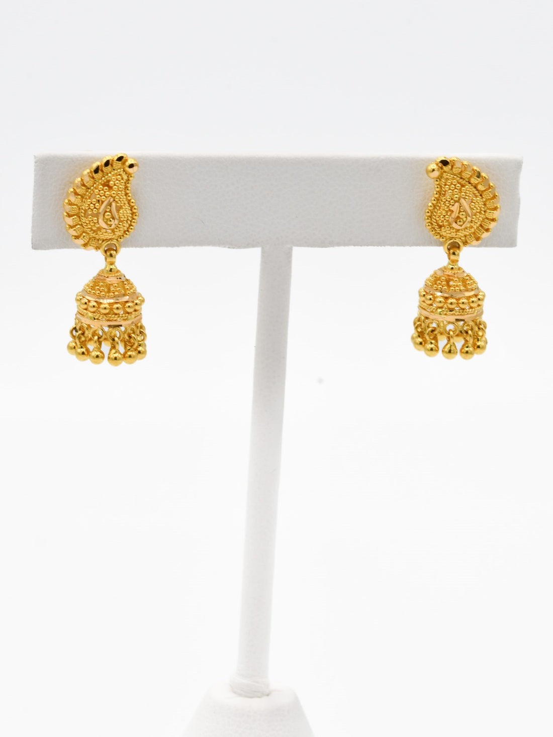 22ct Gold Jhumki Earrings - Roop Darshan