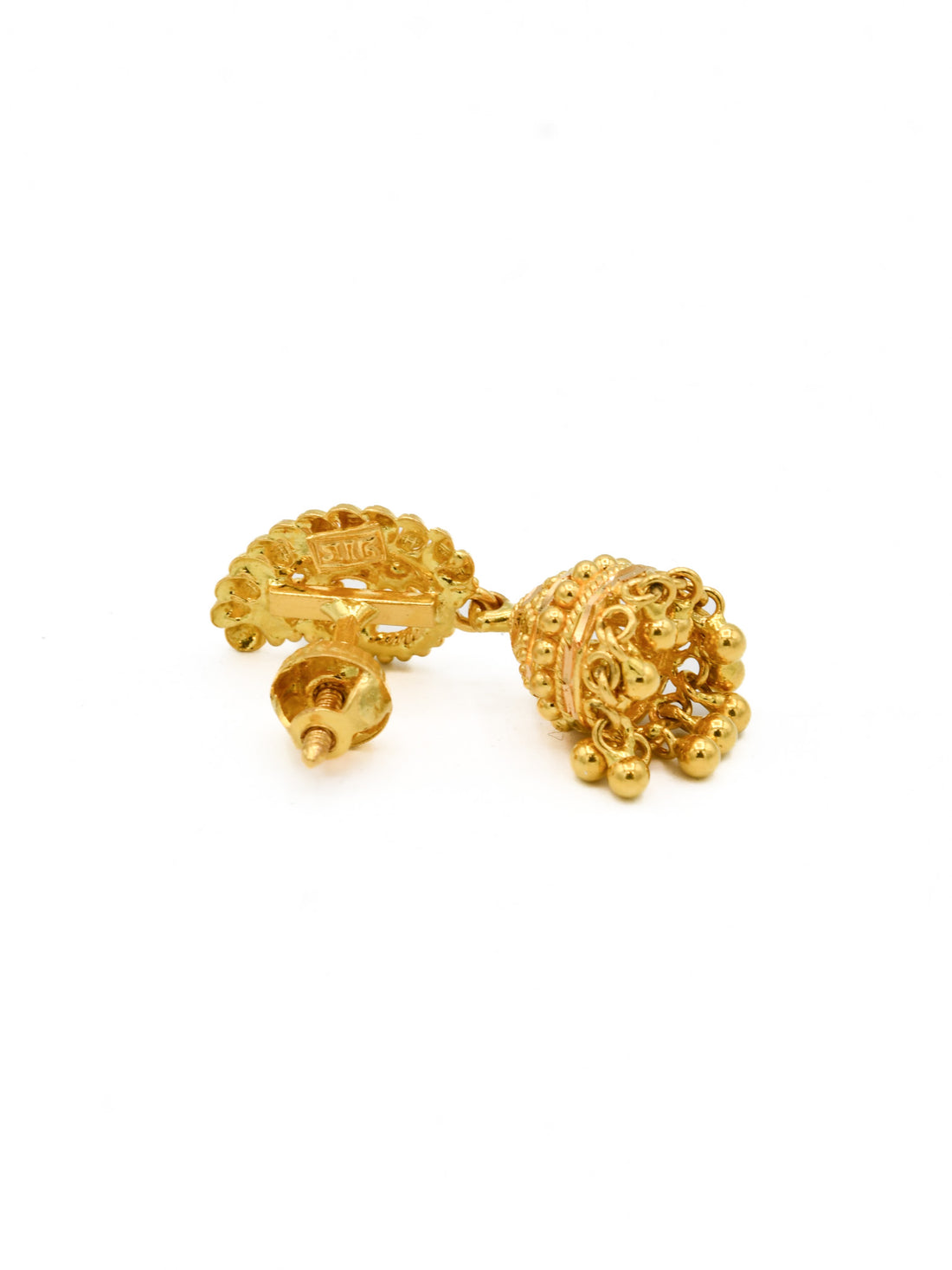 22ct Gold Jhumki Earrings - Roop Darshan