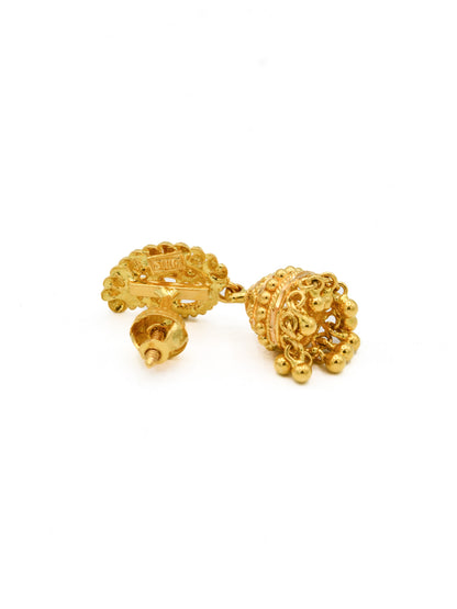 22ct Gold Jhumki Earrings - Roop Darshan