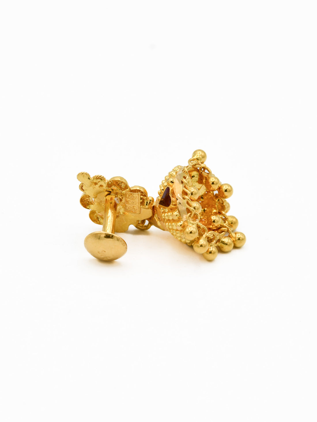 22ct Gold Minakari Jhumki Earrings - Roop Darshan