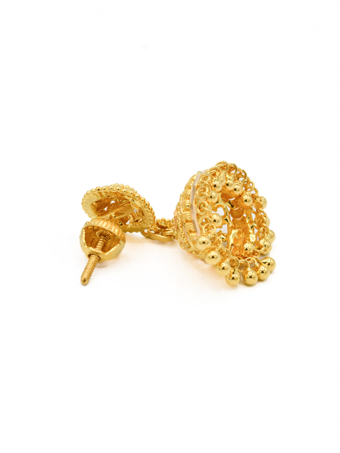 22ct Gold Jhumki Earrings - Roop Darshan