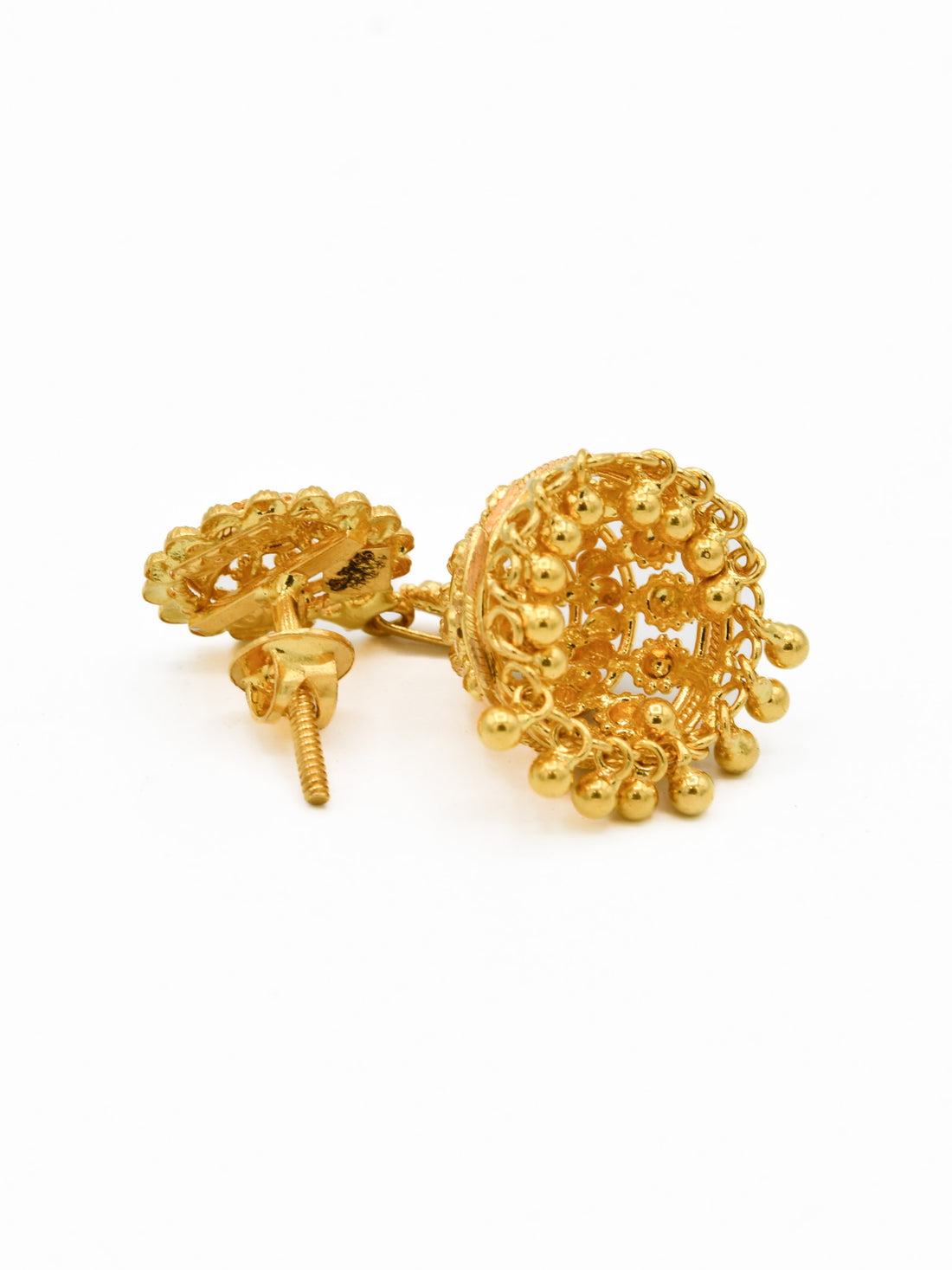 22ct Gold Jhumki Earrings - Roop Darshan