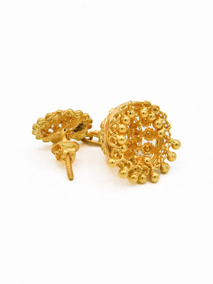 22ct Gold Jhumki Earrings - Roop Darshan