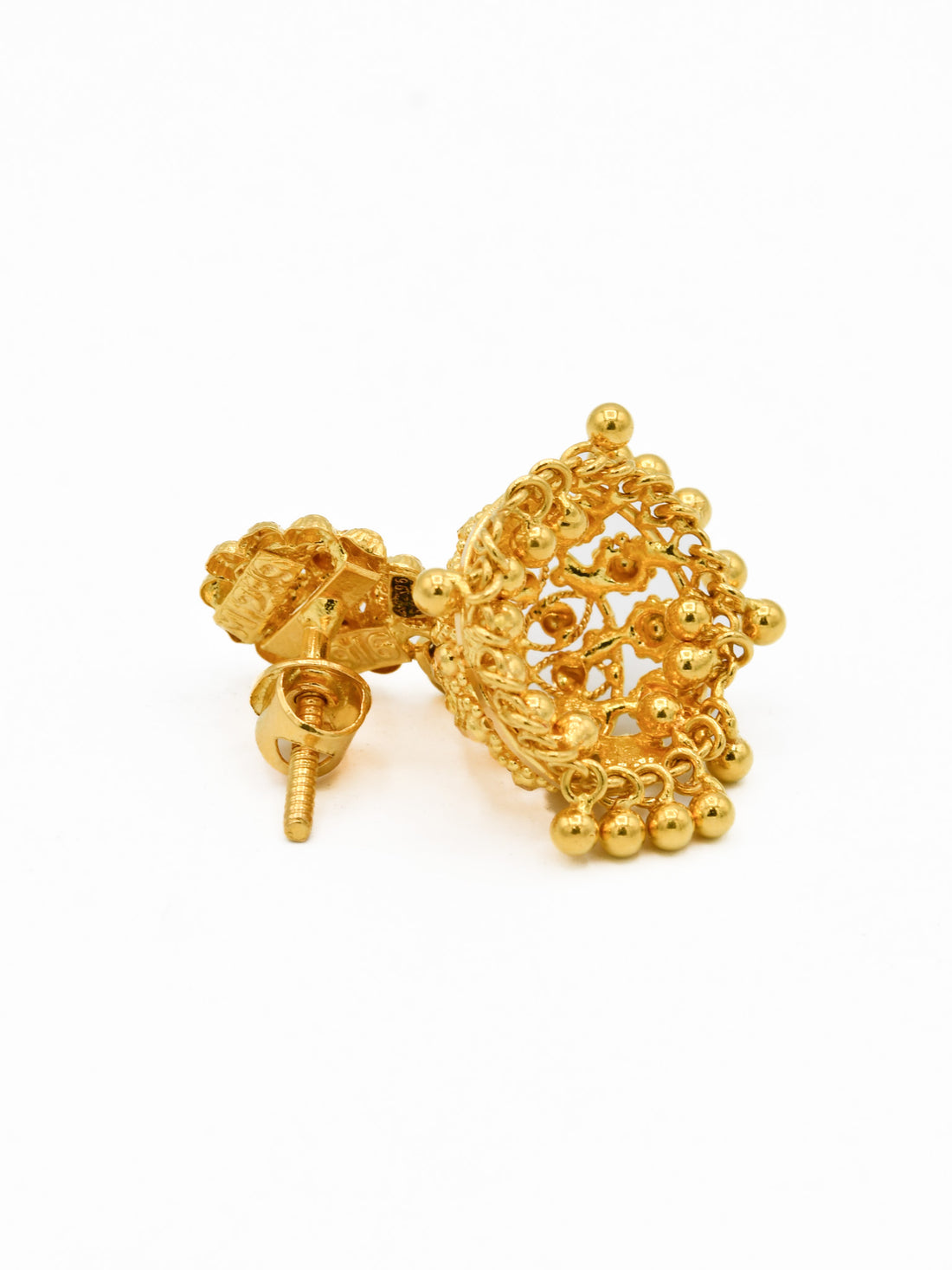 22ct Gold Jhumki Earrings - Roop Darshan
