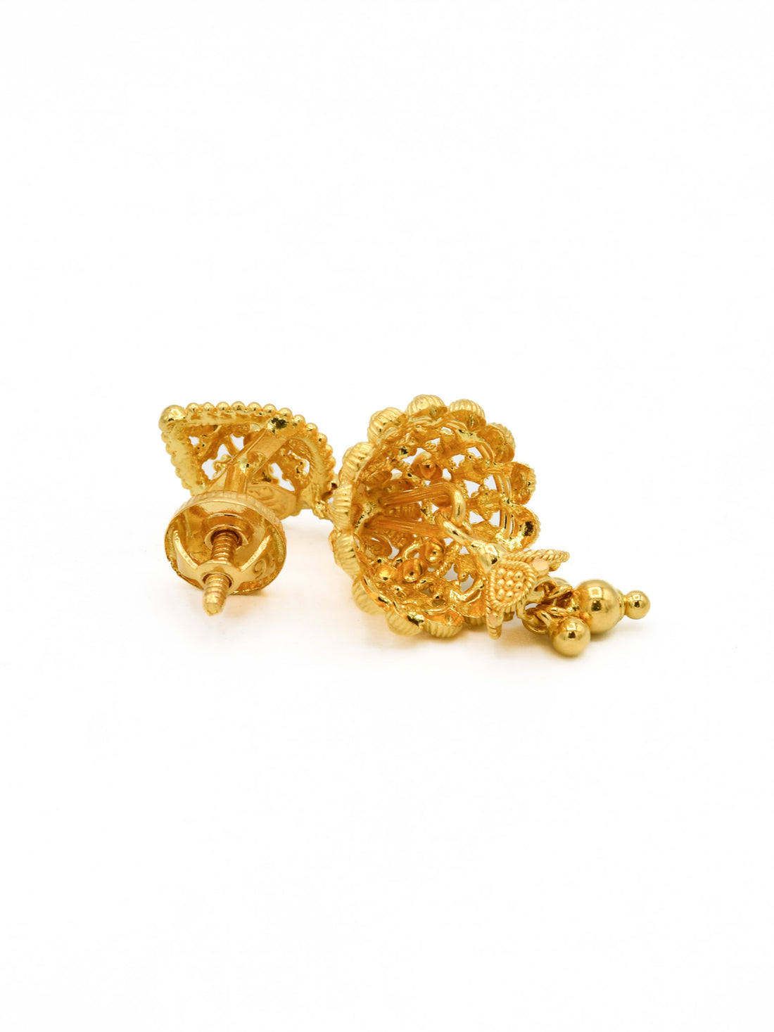22ct Gold Jhumki Earrings - Roop Darshan