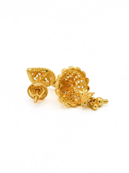 22ct Gold Jhumki Earrings - Roop Darshan