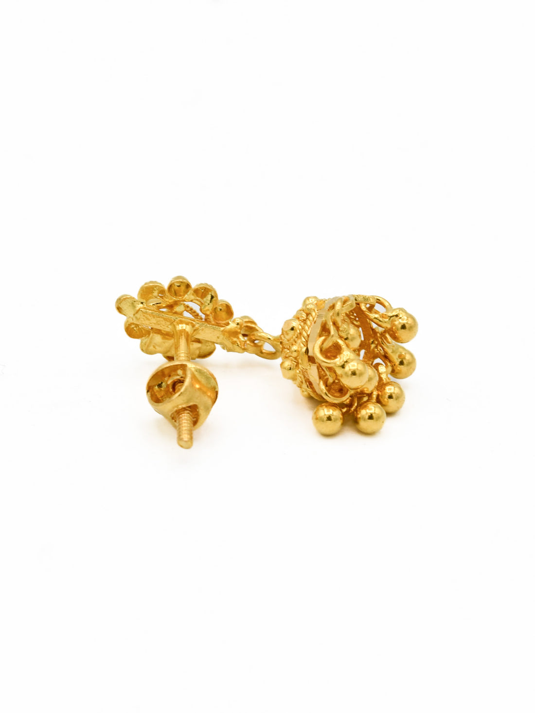 22ct Gold Jhumki Earrings - Roop Darshan
