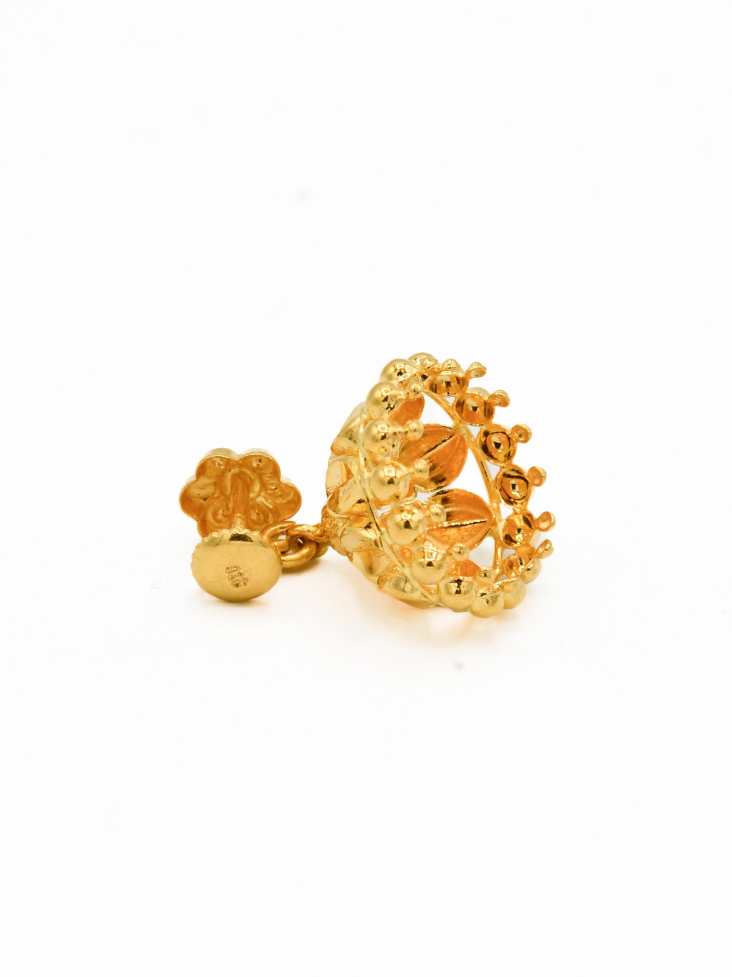 22ct Gold Jhumki Earrings - Roop Darshan