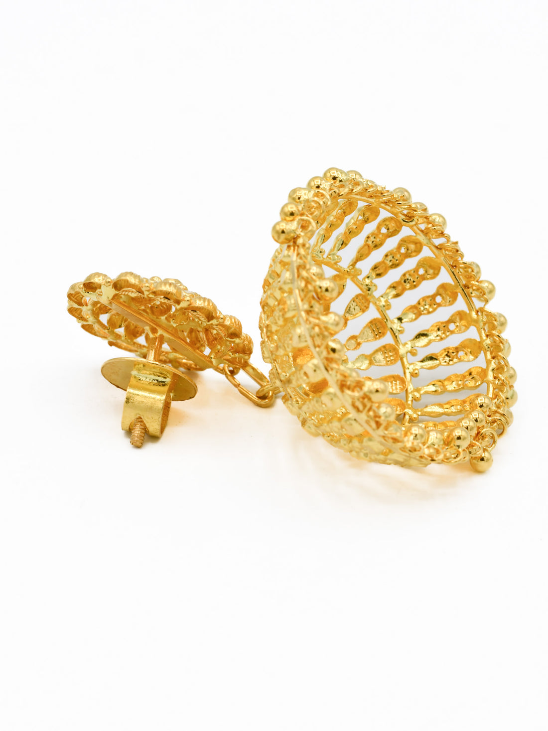 22ct Gold Jhumka Earrings - Roop Darshan