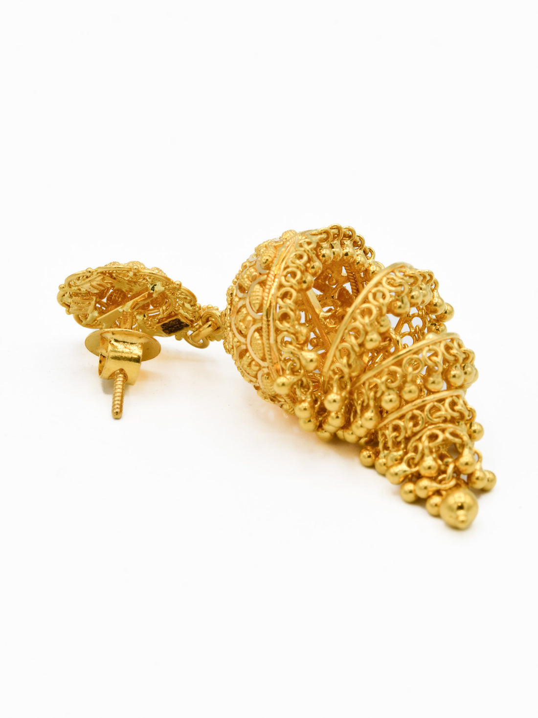 22ct Gold 5 Layer Jhumka Earrings - Roop Darshan