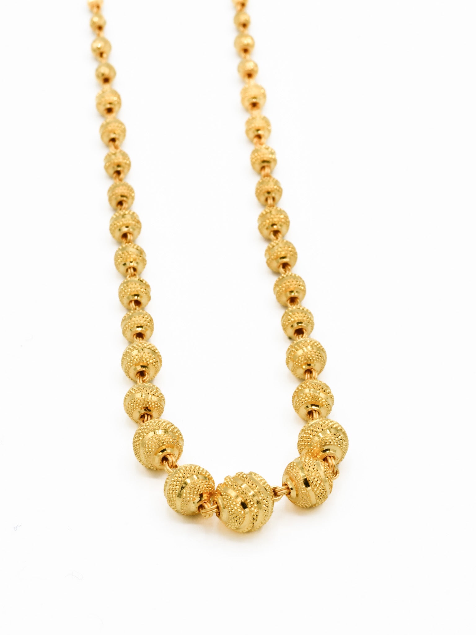 22ct Gold Ball Fancy Chain – Roop Darshan
