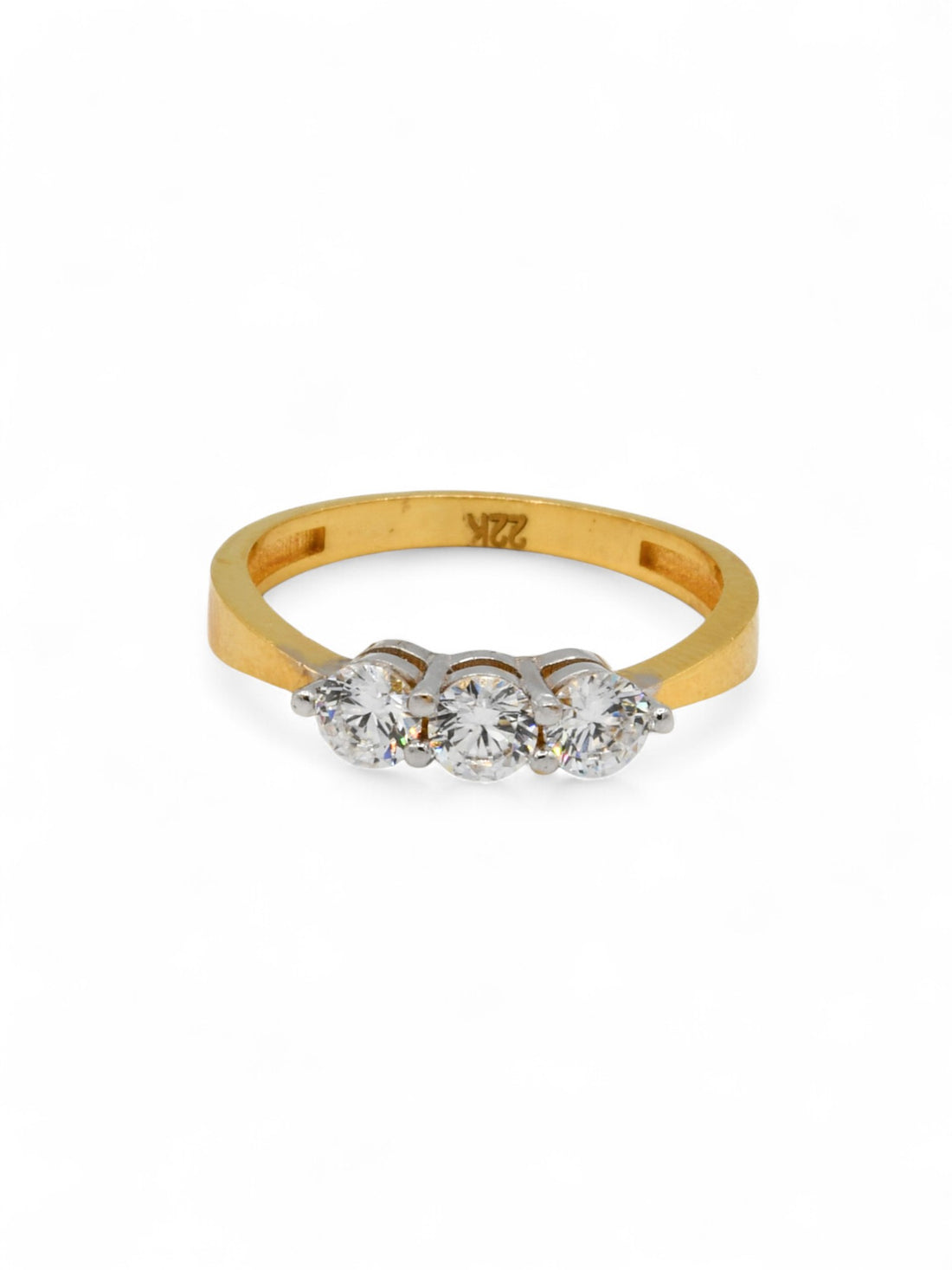 22ct Gold CZ Ladies Ring