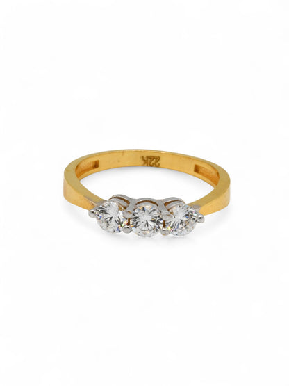 22ct Gold CZ Ladies Ring