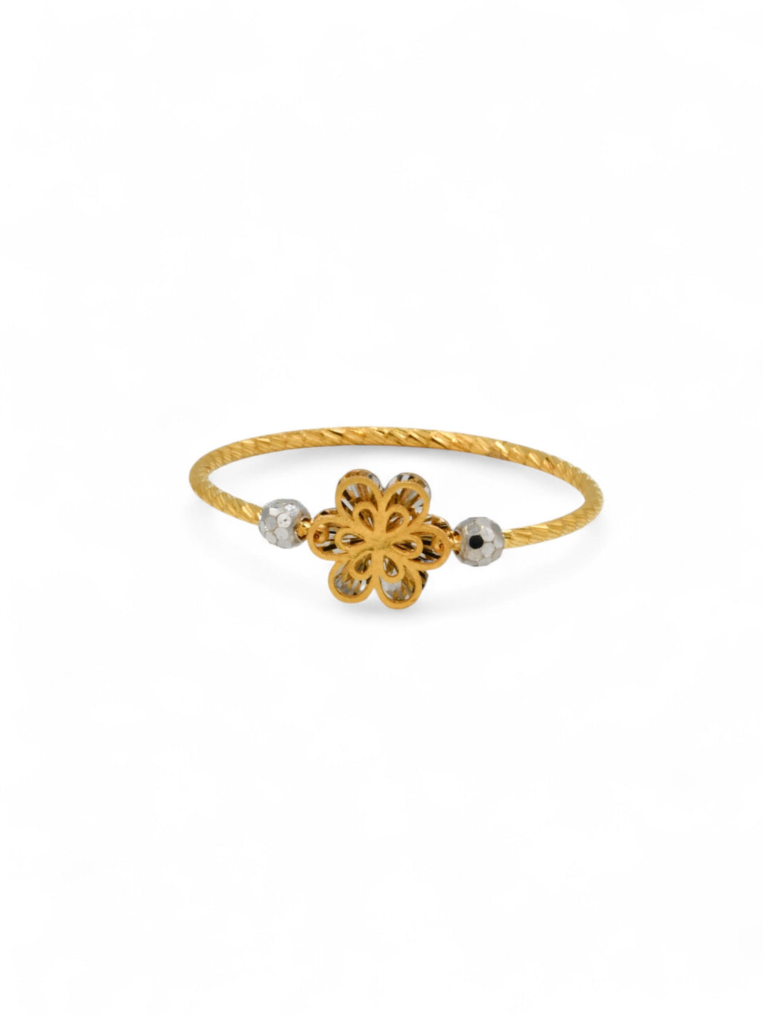 22ct Gold Two Tone Ladies Ring