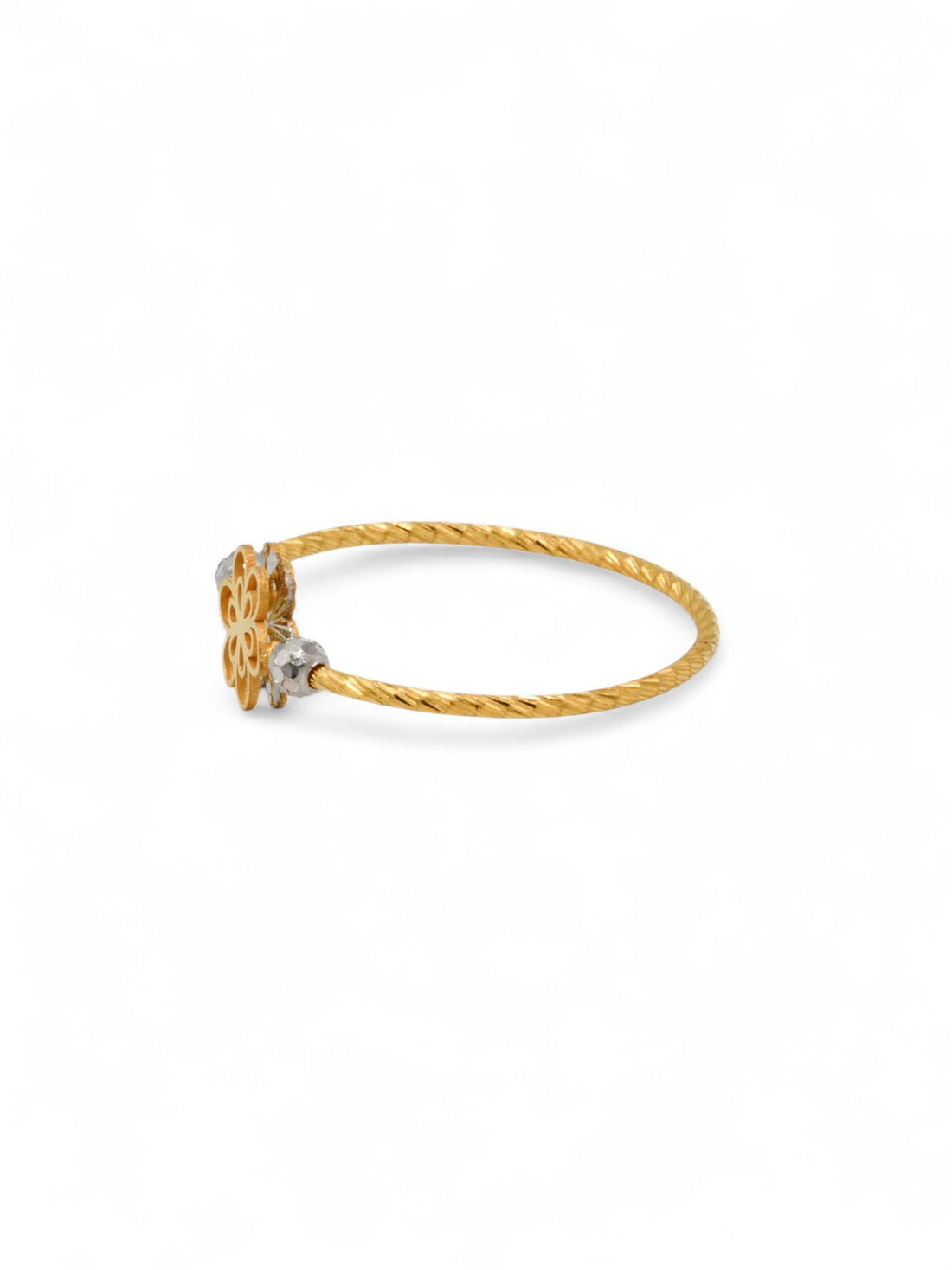 22ct Gold Two Tone Ladies Ring