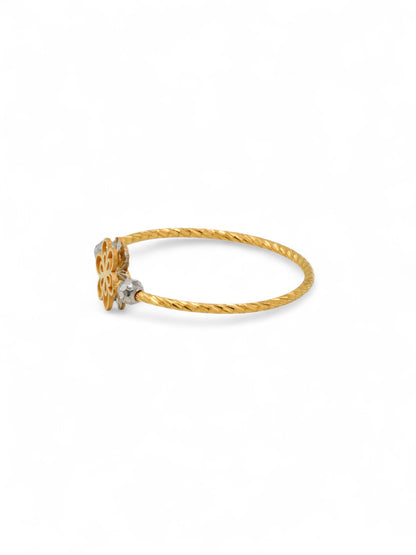 22ct Gold Two Tone Ladies Ring