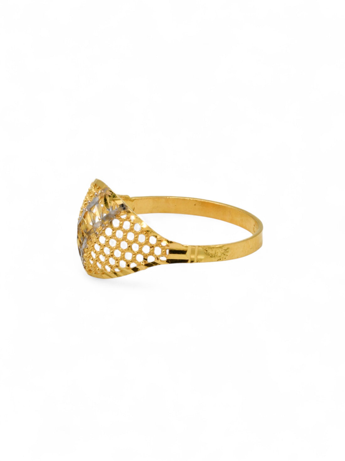 22ct Gold Two Tone Ladies Ring