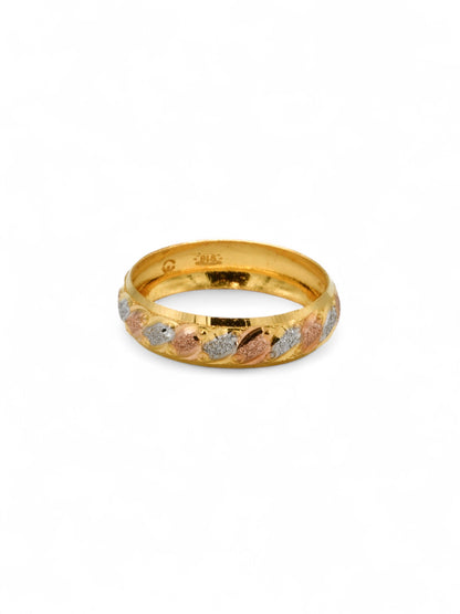 22ct Rose Gold Two Tone Band Ring