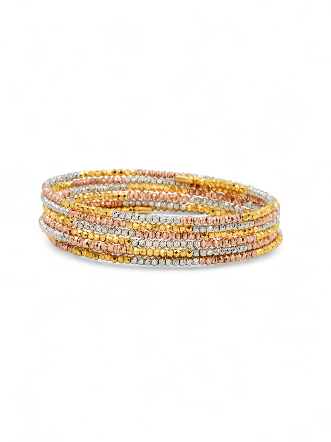 22ct Rose Gold Two Tone Slinky Bangle