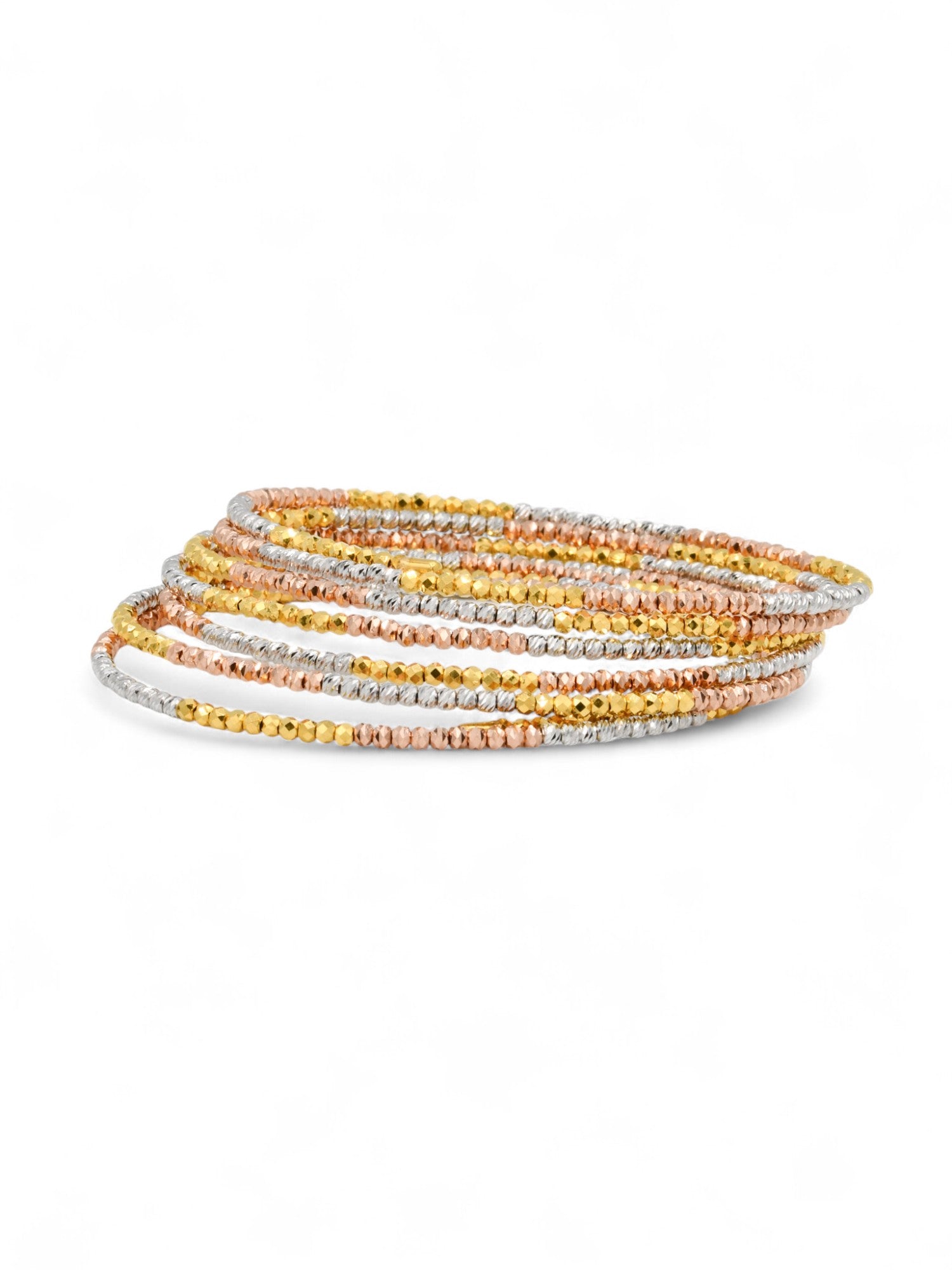 22ct Rose Gold Two Tone Slinky Bangle - Roop Darshan