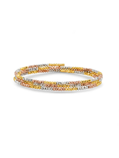 22ct Rose Gold Two Tone Slinky Bangle