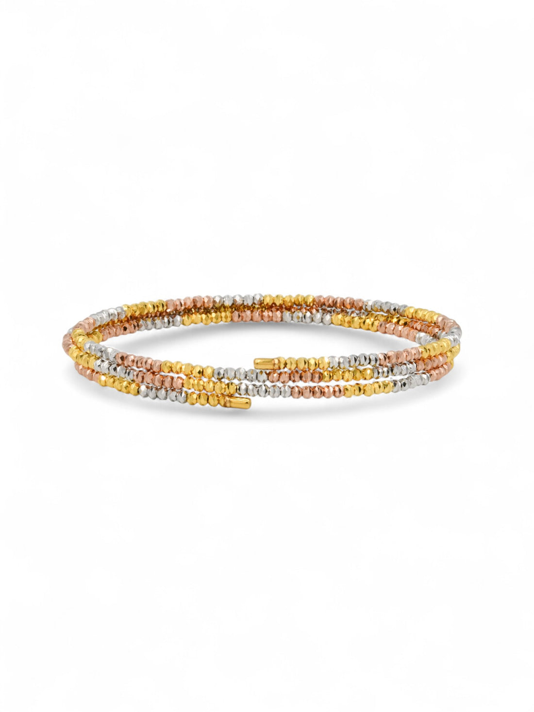 22ct Rose Gold Two Tone Slinky Bangle