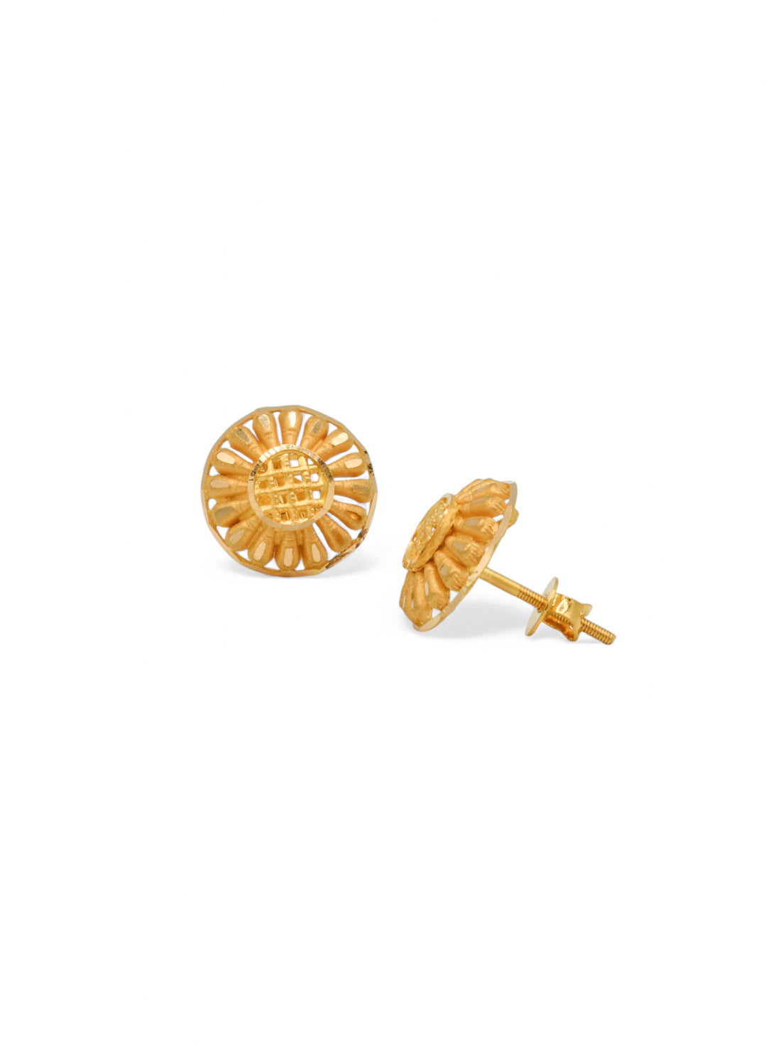 22ct Gold Stud Earrings - Roop Darshan