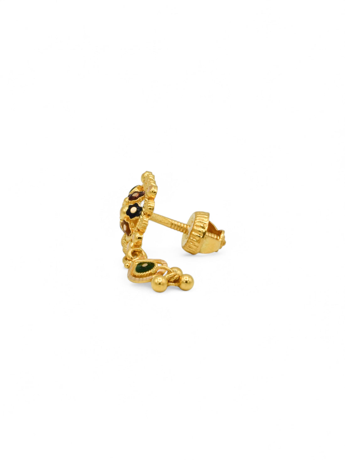 22ct Gold Minakari Stud Earrings