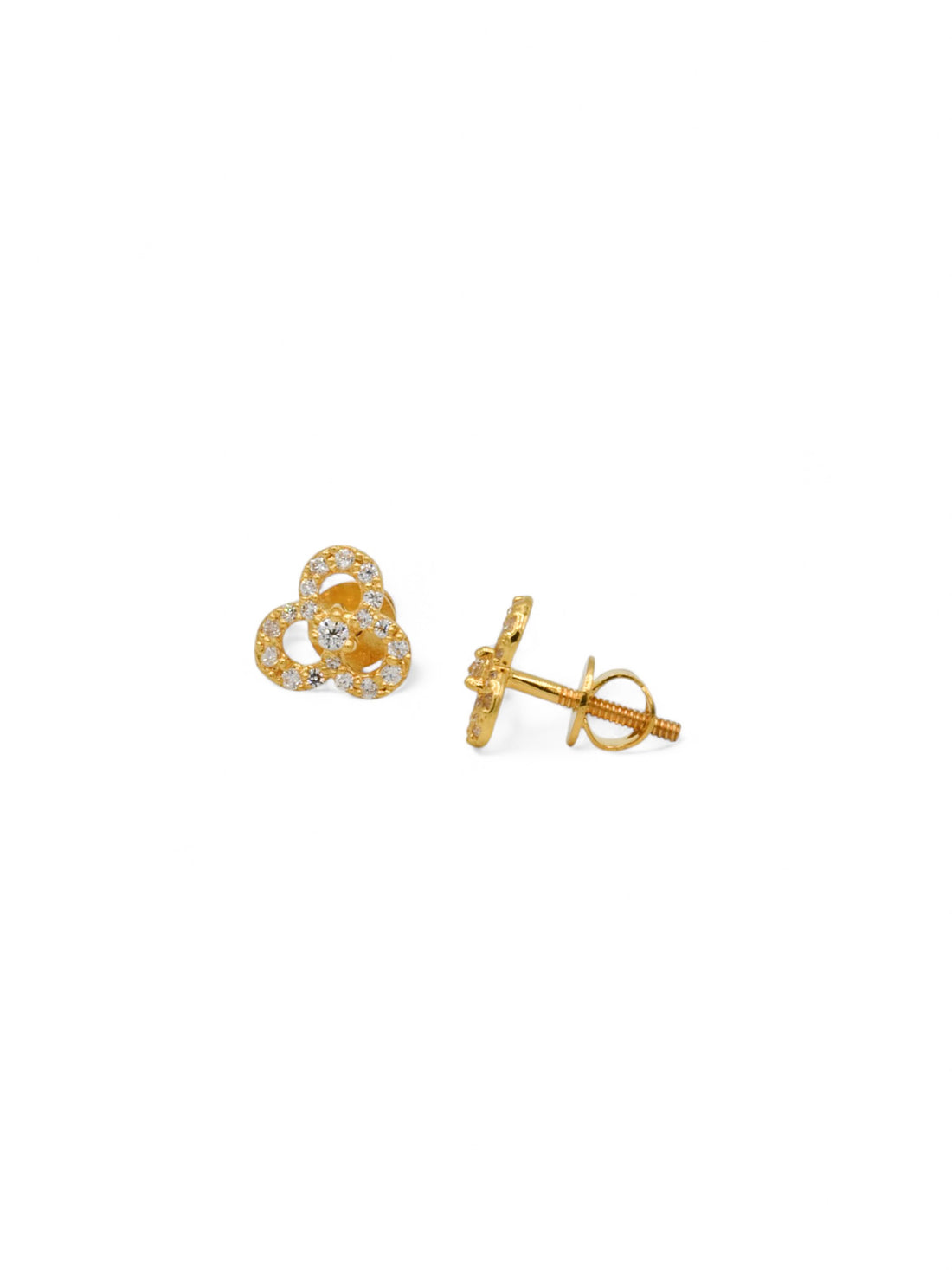 22ct Gold CZ Stud Earrings