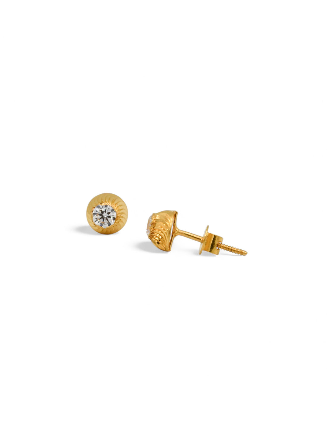22ct Gold CZ Stud Earrings
