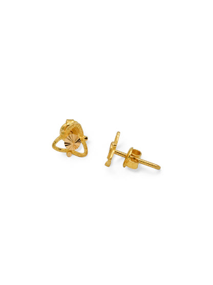 22ct Gold Stud Earrings - Roop Darshan